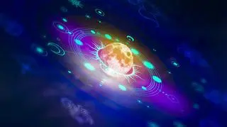 Rozrysowany astrologicznie kosmos