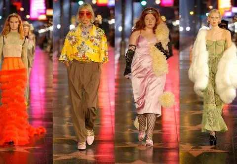 Przepych, pióra, gorsety i koronki, czyli hollywoodzki pokaz domu mody Gucci