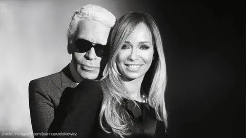 Joanna Przetakiewicz i Karl Lagerfeld