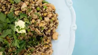 Kasza jęczmienna ze strąkami - czyli obiad w targowy dzień