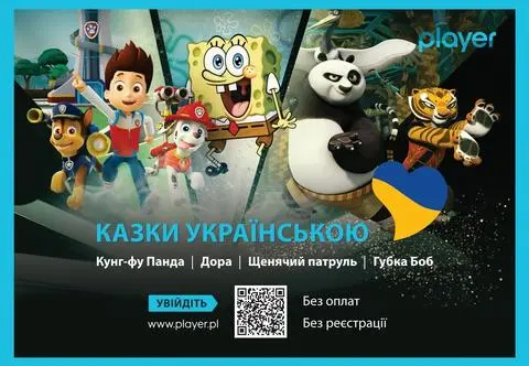 Player przygotował kolekcję najlepszych bajek dla dzieci z ukraińskim dubbingiem oraz napisami
