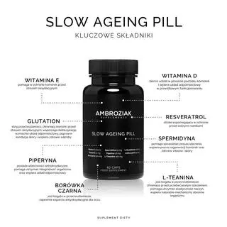 Slow Ageing Pill, Ambroziak Supplements, 60 kapsułek