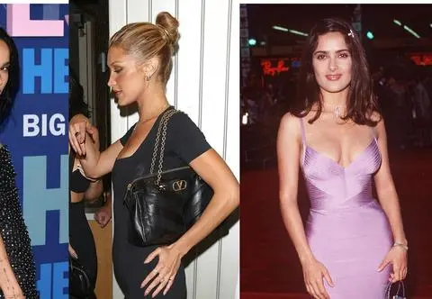 Od boskiej Salmy Hayek po współczesną Bellę Hadid. Wraca moda na bandażowe sukienki