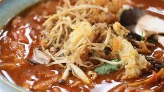 Flaczki z boczniaka i kimchi 