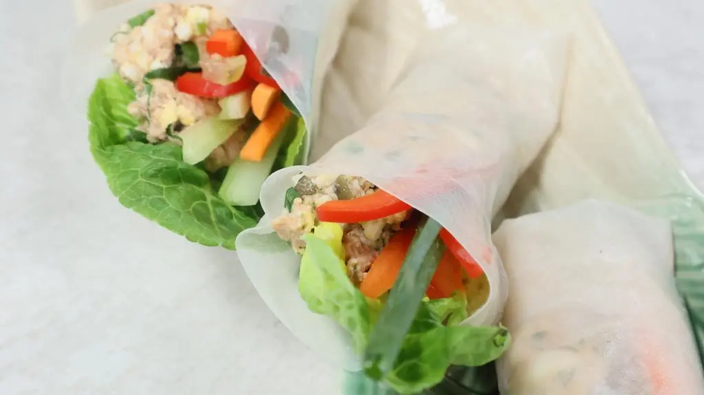 Spring rolls z pastą z tuńczyka
