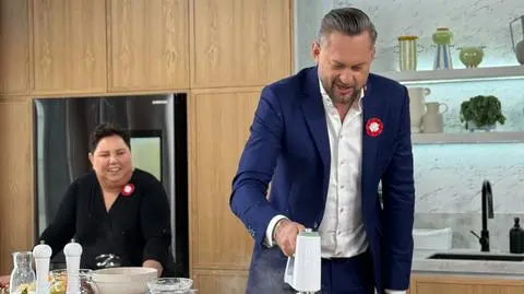 Dorota Wellman i Marcin Prokop robią naleśniki