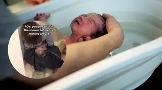 Podzieliła się nagraniem z porodu pod prysznicem w sieci. Internauci nie kryją oburzenia