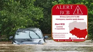 Ulewy w Polsce. Alerty RCB i IMGW dla kilkunastu  województw