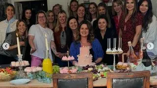 Zofia Zborowska i goście zaproszeni na baby shower 