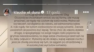 InstaStory Klaudii El Dursi