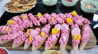 Różowe kanapeczki dla prawdziwej księżniczki