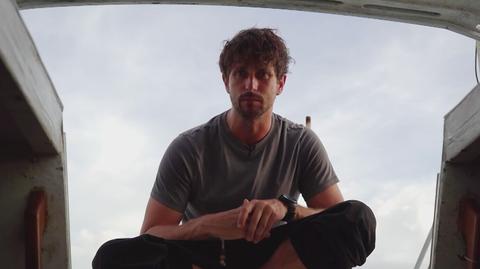 Michał Malinowski w polinezyjskim atolu Makemo