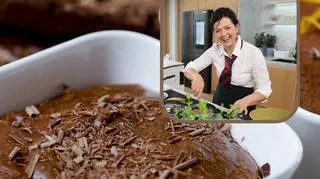 Obłędnie czekoladowy pudding z sezonowymi owocami. Potrzebne są tylko dwa składniki