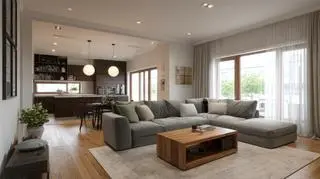 Jedna podłoga, spójne wnętrze. Jak dobrać wykończenie do salonu połączonego z kuchnią?