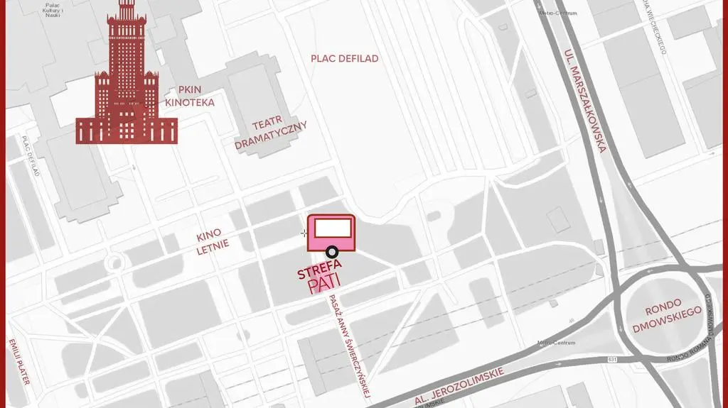 Mapka poglądowa akcji promocyjnej serialu "Pati"