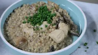 Filet z piersi indyka z grzybowym kaszotto