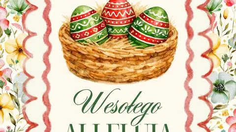 Kartka wielkanocna: koszyczek