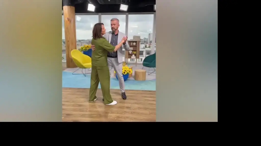 Ewa Drzyzga i Krzysztof Skórzyński tańczą
