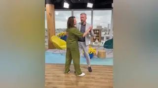 Ewa Drzyzga i Krzysztof Skórzyński tańczą