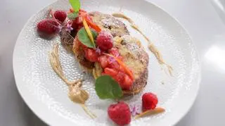 Placki ziemniaczane z twarogiem z migdałami