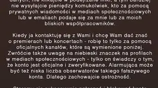 Mrozu - oświadczenie