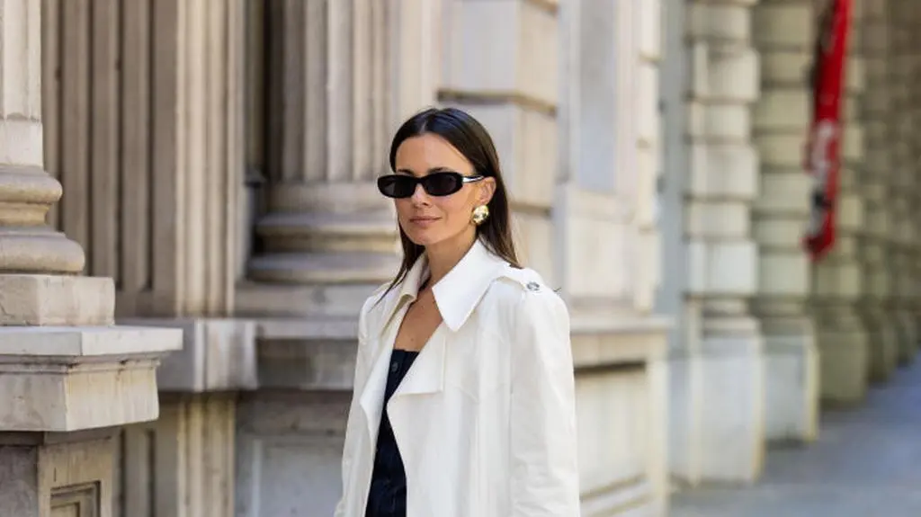 Biały płaszcz Dior