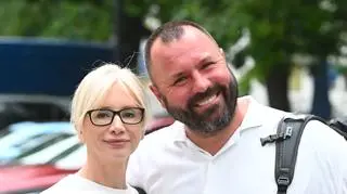 Ewa Gawryluk z partnerem 