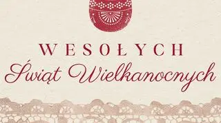 Kartka wielkanocna: koronka