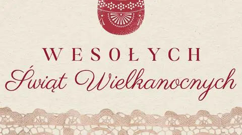 Kartka wielkanocna: koronka
