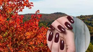 Jesienny krajobraz, Cherry Mocha Nails