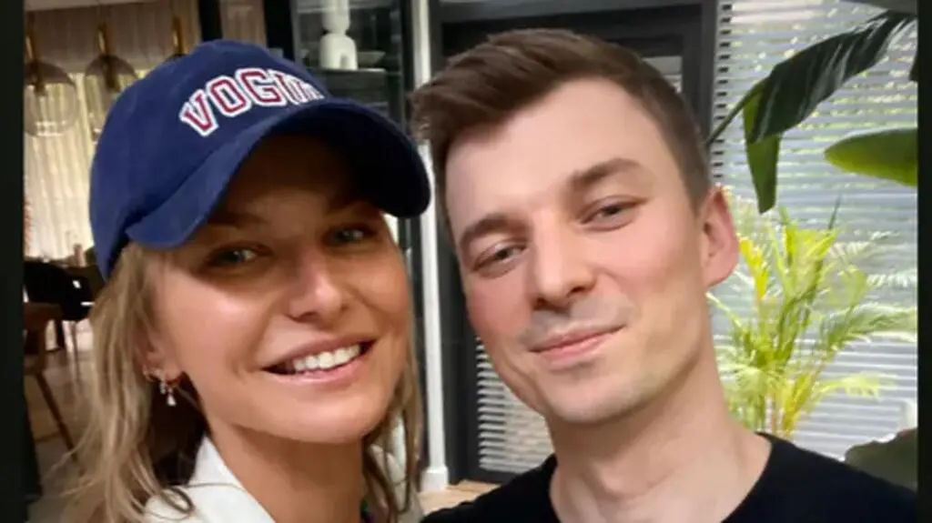 Anna Lewandowska z bratem Piotrem Stachurskim