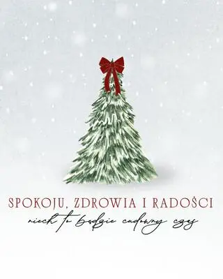 Pobierz kartkę świąteczną z rysunkową choinką