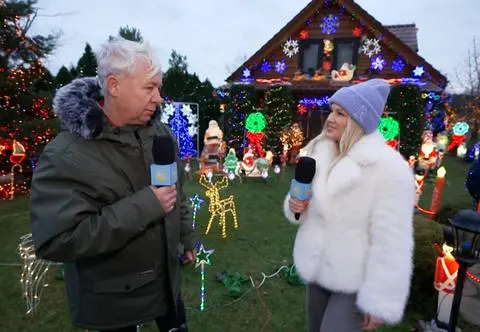 Pan Bogdan tworzy na swojej posesji imponujące świąteczne iluminacje. "Każde hobby kosztuje" 