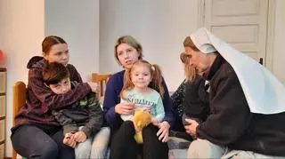 Ośrodek dla uchodźców w Jazłowcu w Ukrainie 