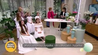 Wianki komunijne 2025: trendy, kwiaty, fryzury - napisy