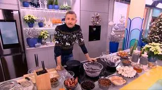 Mak na wspak - łosoś z farszem grzybowo-makowym z przepisu Piotra Kucharskiego