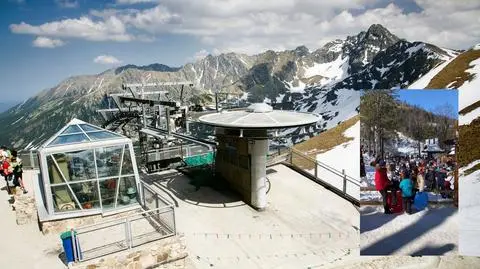 Tłumy turystów chcą dostać się na Kasprowy Wierch