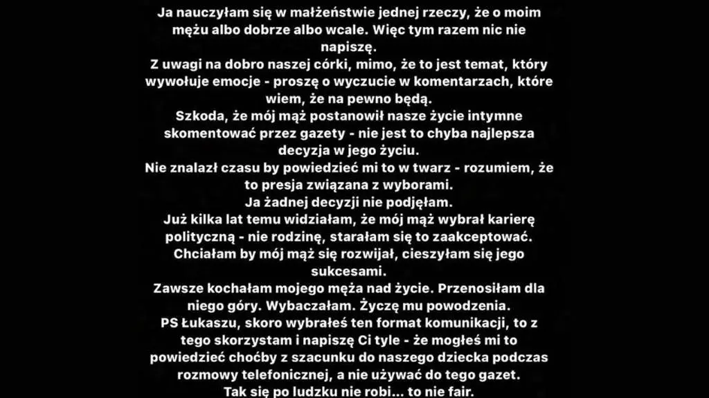 Marianna Schreiber o rozstaniu z mężem