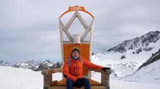 Michał Cessanis na austriackim lodowcu Stubai. "Popularne miejsce dla rodzin z dziećmi"
