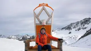 Michał Cessanis na austriackim lodowcu Stubai. "Popularne miejsce dla rodzin z dziećmi"