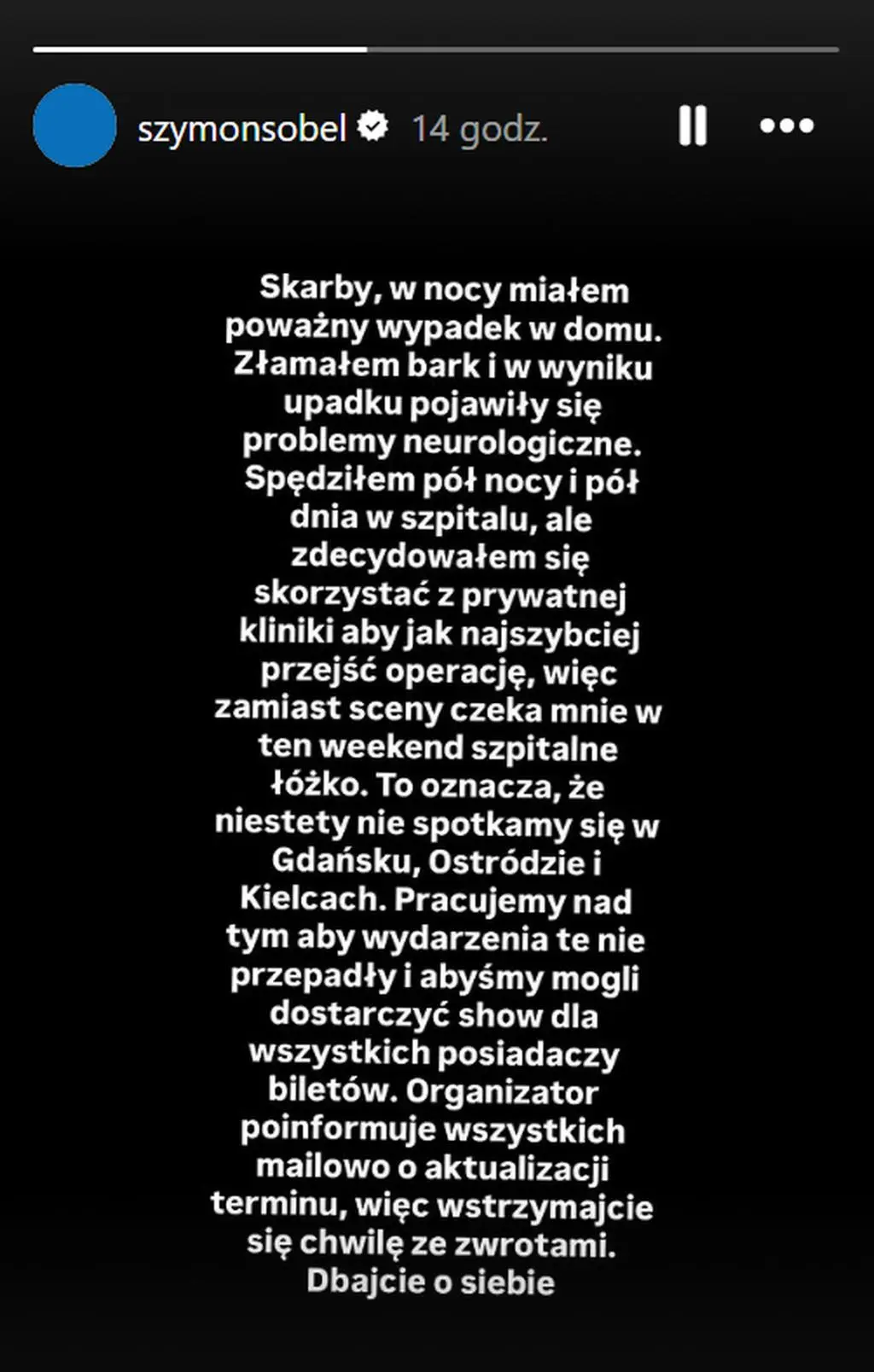 Sobel miał wypadek