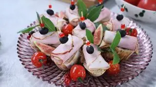 Świąteczne roladki z szynki