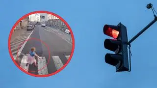 5-latka wbiegła pod jadący autobus. "Na czerwonym świetle" [NAGRANIE]