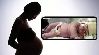 Kobieta w ciąży, 7-kilogramowy noworodek