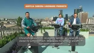Topimy tłuszczyk na rowerze - napisy
