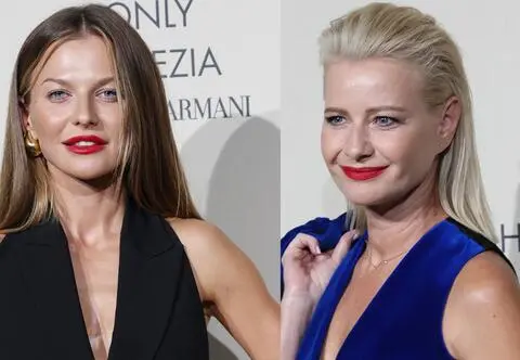 Rozcięcie na nogę i kobaltowy komplet. Tak Polki prezentowały się na pokazie włoskiego domu mody
