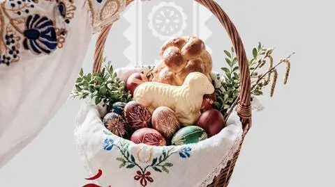 Kartka wielkanocna: święconka