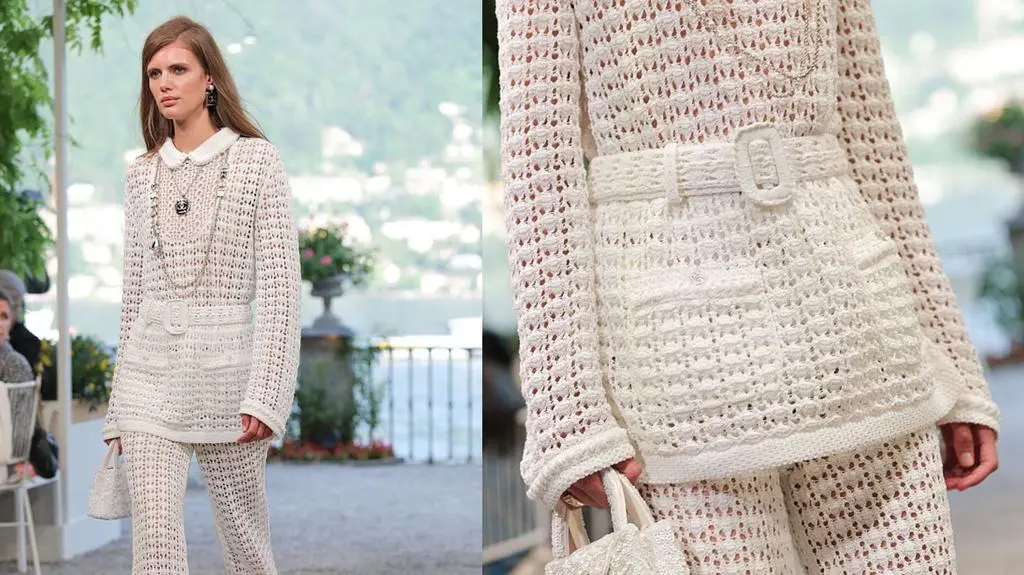 Ażurowe spodnie. Pokaz Chanel/Cruise 2026 nad jeziorem Como