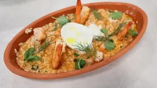 Risotto z krewetkami, burratą i nutą cytrusów