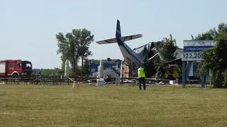 Chrcynno. Samolot pasażerski spadł na grupę ludzi